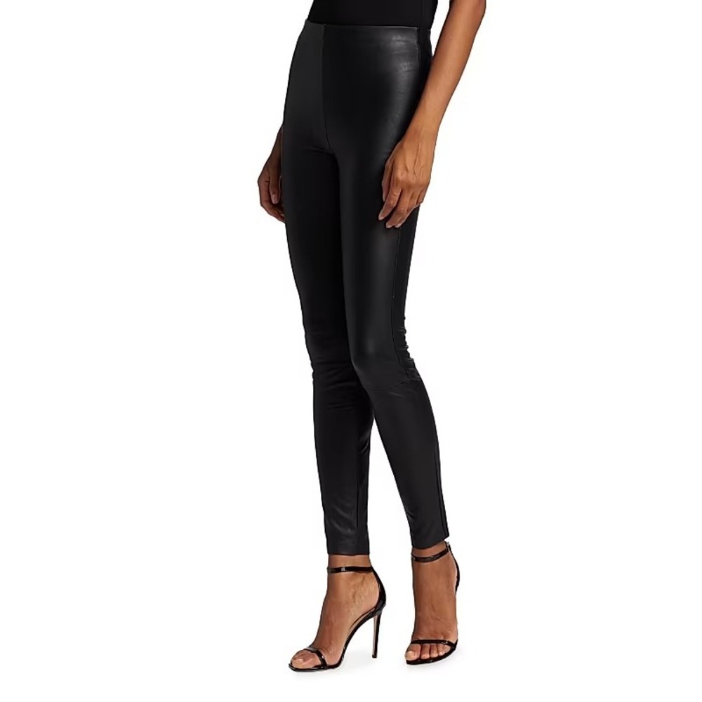 GOOD AMERICAN Faux Leather Leggings Pants minimalist moto goth‎ grunge biker